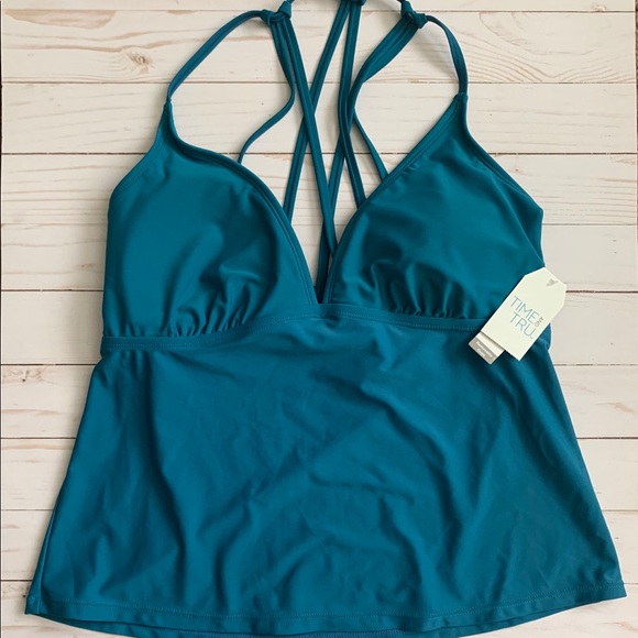 Time and Tru Other - Time & Tru Tankini Bathing Suit Top Lrg 12/14 NWT